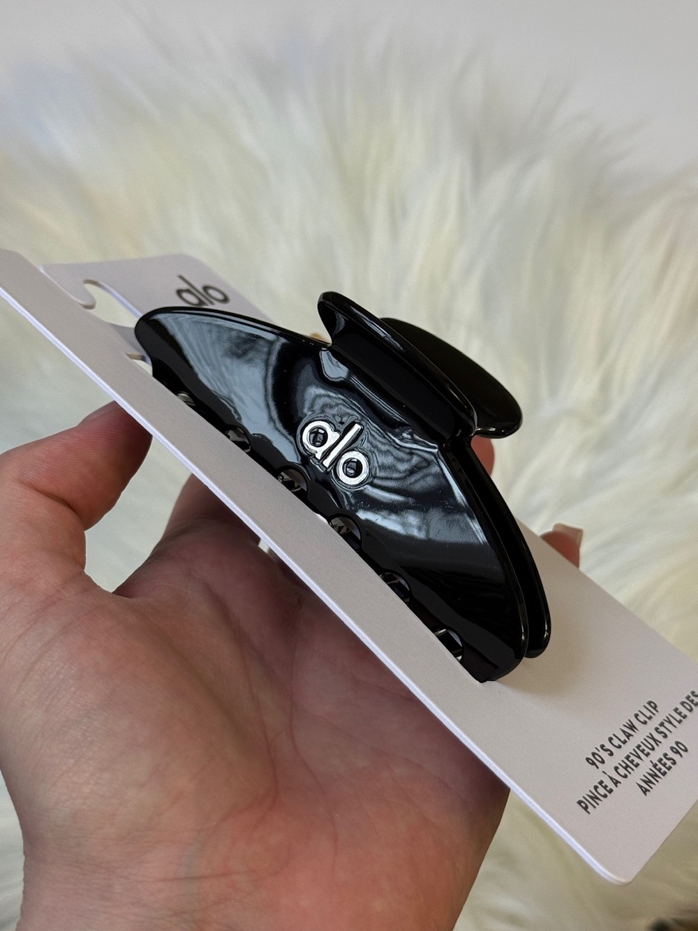 ALO Yoga Black Large Hair Claw Clip New